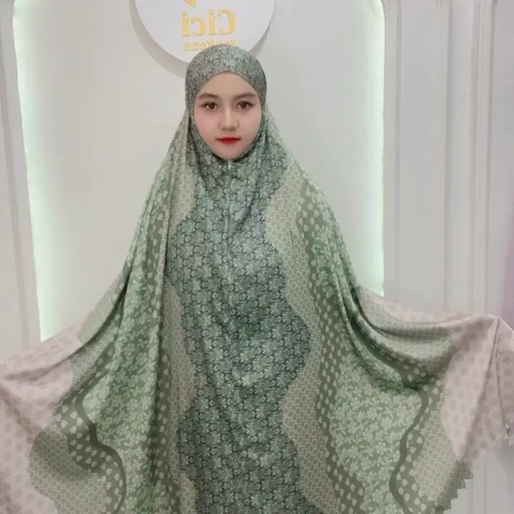 Tebus murah Mukena aramny silk Najma Cicimukena 2 in 1 Travel dewasa  armany Printing premium laser cutting zipper  Motif 6