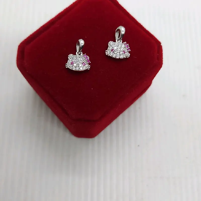 LIONTIN MATA VARIASI,PERAK ASLI 925 LAPIS MAS PUTIH 3