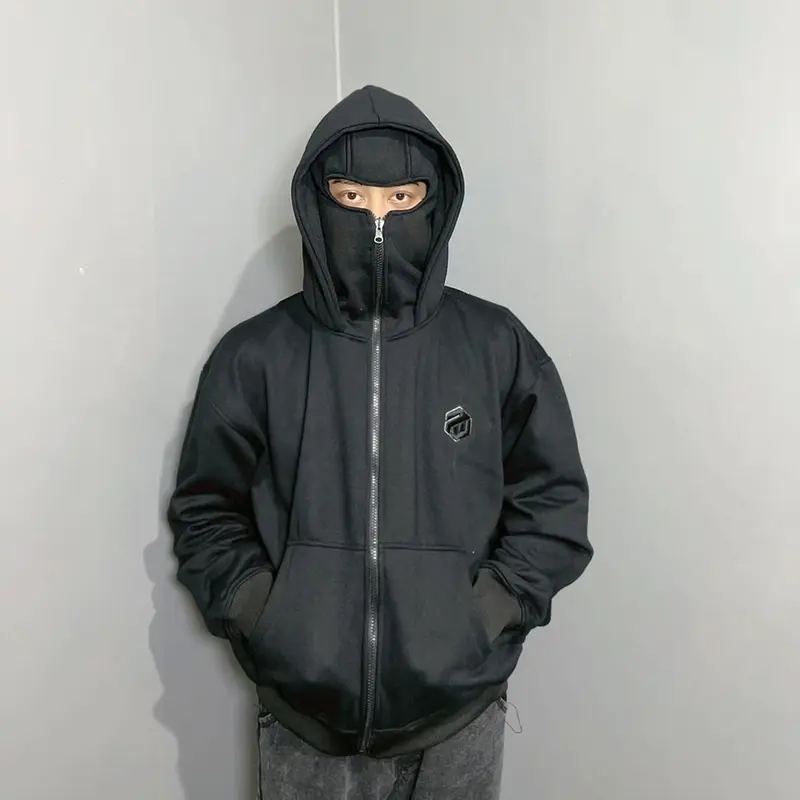 PLATINUM WORLD Hoodie Balaclava Zipper Boxy Oversize Premium Quality 0