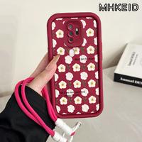 Gambar MHKEID Casing Hp untuk OPPO A5 2020 A9 2020 Case Pola Bunga merah muda Kasing Anti-Sidik Jari Silikon Kasus Lembut Tali gantung Casing - Gaya1, OPPO A5 2020 dari MHKEID MALL Kab. Tangerang 2 Tokopedia