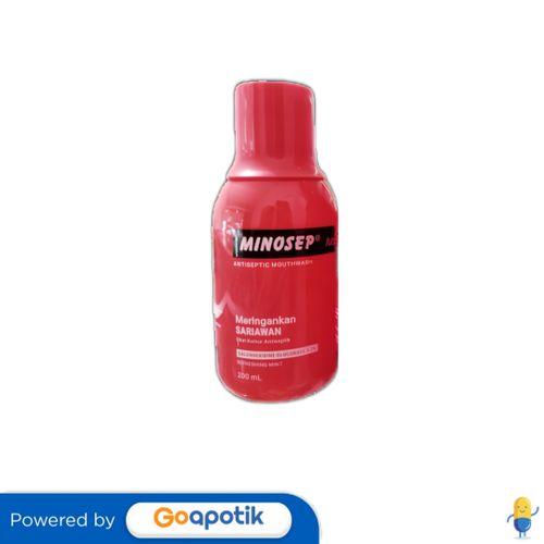 Gambar MINOSEP RED ANTISEPTIC MOUTHWASH 200 ML dari Apotek Azira Farma by GoApotik Kab. Bogor Tokopedia