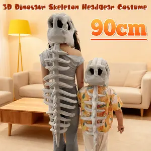 Halloween Spinosaurus Plush Dino-Outfit Inosaur Skeleton Funny Role Play Costume 3D Dinosaur Toy Unique Design Festival Party