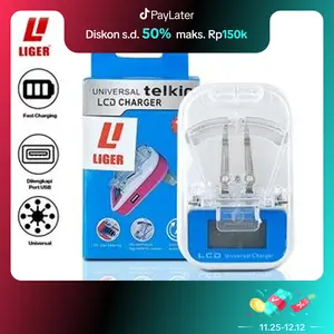 Dekstop LCD Charger Kodok Universal original Handphone Kabel Led liger lokal Battery  Konektor pengisi daya baterai