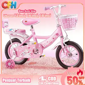 Cuna Feliz Home Sepeda Anak Baru dengan Roda Bantuan - Ukuran 12/16/18 Inch, Cocok untuk Cowok dan Cewek, Sepeda Kaki Bayi