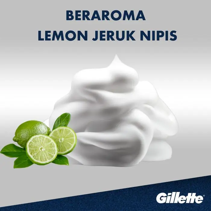 Gillette Pisau Cukur Mach 3 Fresh dan Gillette Shaving Foam Lemon Lime 175gr 5