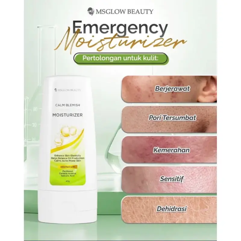 MS GLOW SYMWHITE 377 MOISTURIZER CALM BLEMISH MOISTURIZER PELEMBAB KULIT WAJAH 6