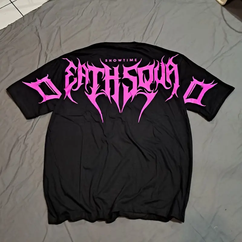 OVERSIZE DEAD SQUAD BAHAN COTTON 30S  Pria Kaos Katun Hitam Distro Baju Polos Oblong Motif Combed Santai Keren Surfing Atasan Sablon Dewasa Cowok bajudistro 1