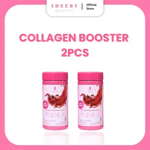 [2 BOX] SHEEBY Collagen Drink Booster – (Extra 60gr) | Minuman Collagen Drink, Vitamin C, Fish Collagen | Membantu Mencerahkan, Melembapkan, dan Menjaga Elastisitas Kulit