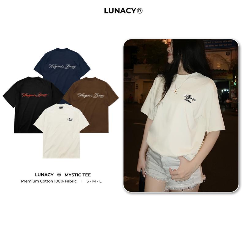  Áo Thun Thêu Basic LUNACY Local Brand Myst Tee Unisex Cotton Oversize Form Rộng 