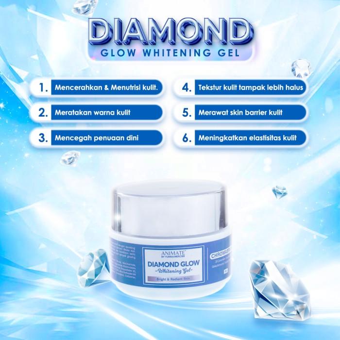 Product Introduction of Animate Diamond Glow Whitening Gel / Moisturizer Animate / Pelembab Wajah 0