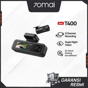 70mai Dash Cam T400 Set Three-Channel Supercapacitor HDR 1440P Built-in GPS Voice Control