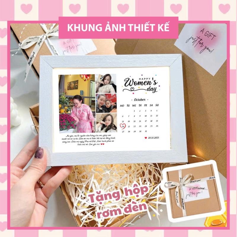   TẶNG HỘP + RƠM  Khung ảnh thiết kế theo yêu cầu 15x21cm làm quà tặng Valentine 8 3 20 10 sinh nhật quà tặng người yêu ngày kỷ niệm 