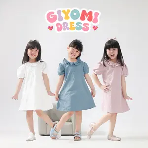 Giyomi Dress - Dress Anak Perempuan Katun Bordir Kekinian 1-10 Tahun Gaun Anak Cantik, Stylish & Best Seller untuk Pesta, Acara Spesial & Casual