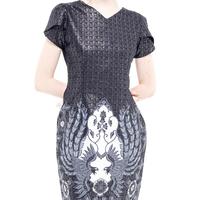 Gambar Rianty Batik Premium Wanita Dress Furing Fidanka FIdan Baju Hitam Katun Kotak Mewah Motif Nyaman Casual Kerah - S dari Rianty Batik Official Shop_NEW Kab. Sleman 3 Tokopedia
