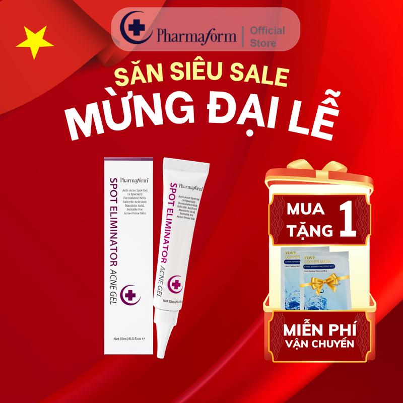 [NSX] Tinh chất hỗ trợ giảm mụn trứng cá, giảm tiết bã nhờn và kháng viêm Pharmaform Spot Eliminator Acne Gel - 15ml