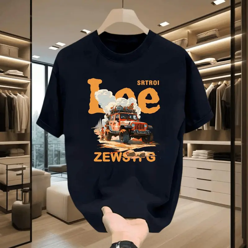 Kaos Tren Cetak Fashion Pria dan Wanita Muda 2025 - Bahan Nyaman - Toko Fashion 4