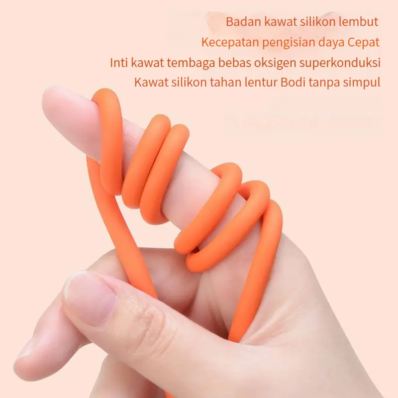 Kabel Data 3 in 1 Fast Charging HP Kabel Casan 3in1 Tipe C/MicroUSB/iOS Lightning dengan Adapter 120W 4
