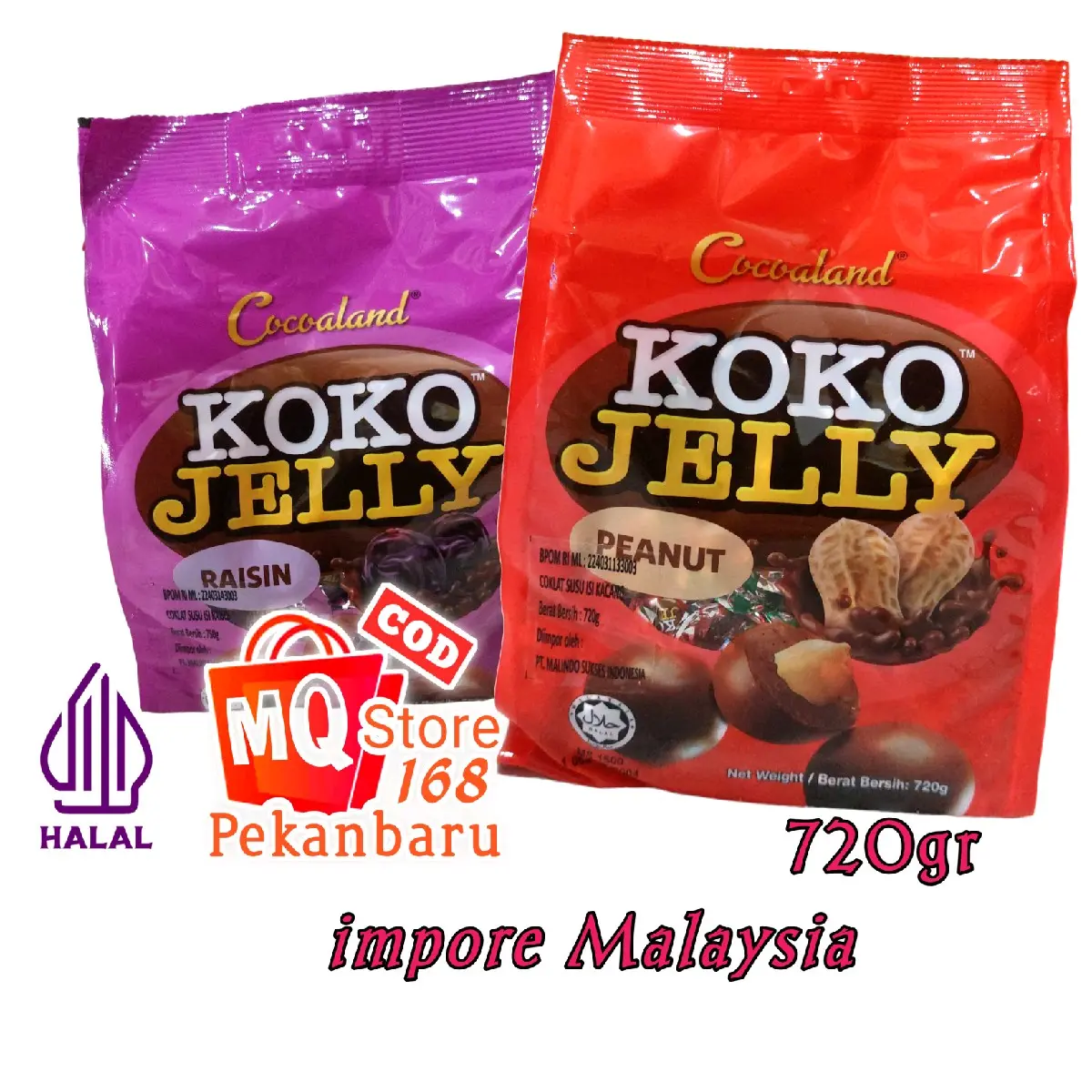 KoKo Jelly Chocolate Peanut & Raisin 720gr