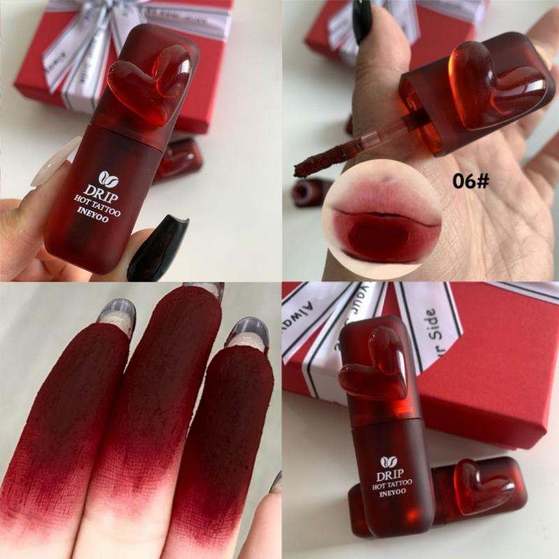 Bùn Môi Lì Nhung Ineyoo Trang Điểm Môi Mượt Mà 3g 8 Màu Có Sẵn,Son bùn,Son kem lì,Lâu trôi,Không trôi màu,son môi lì lâu trôi