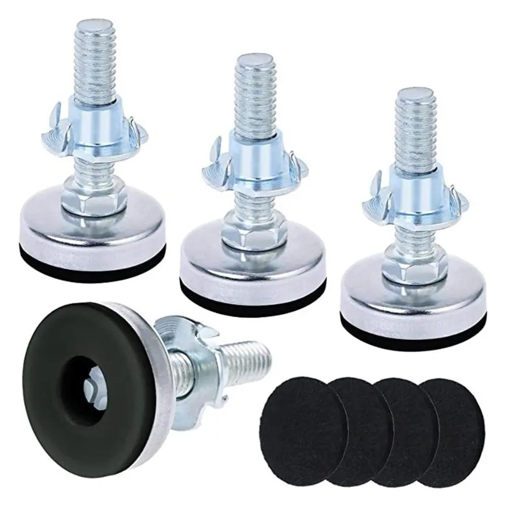 4x Furniture Levelers Foot Heavy Duty Adjustable Leveling Feet Easily Install