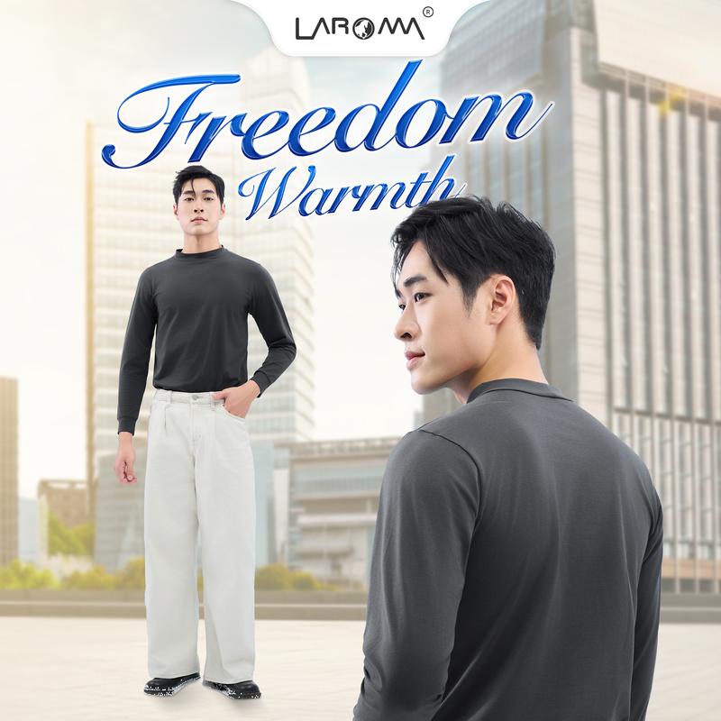 LAROMA Áo Giữ Nhiệt Nam Cổ Cao | Basic - Giữ Ấm - Co Dãn - Vải Thơm - Kháng Khuẩn - Mềm Mại