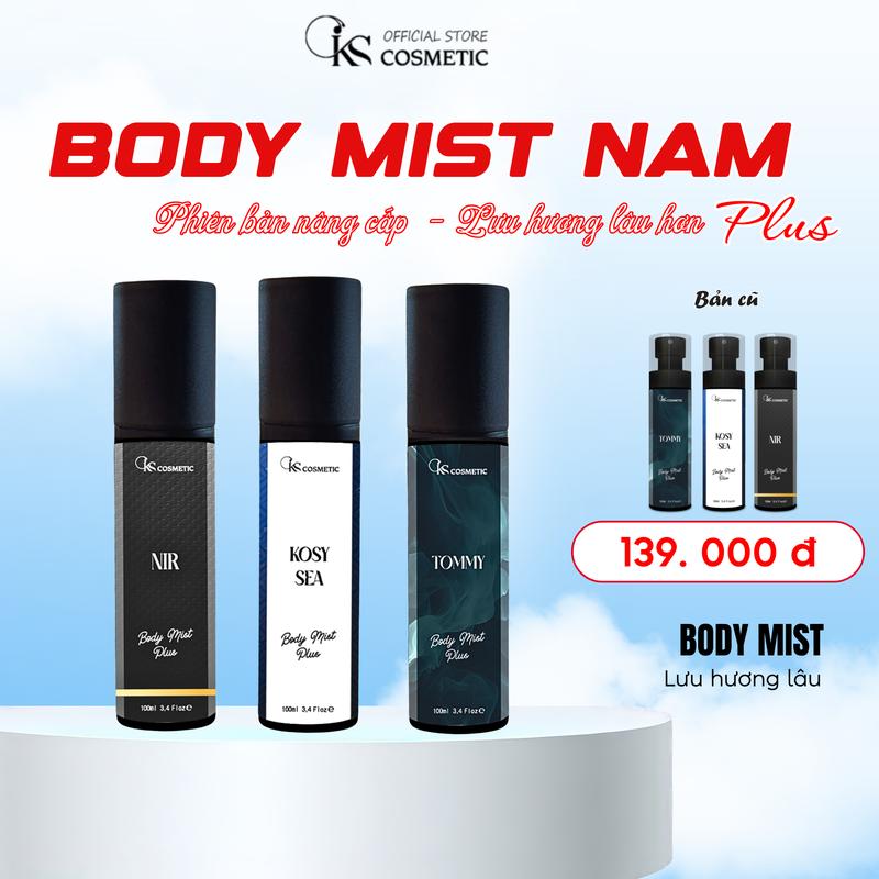Combo Body Mist Nam tính tự tin chai lớn 100ml lưu hương lâu.