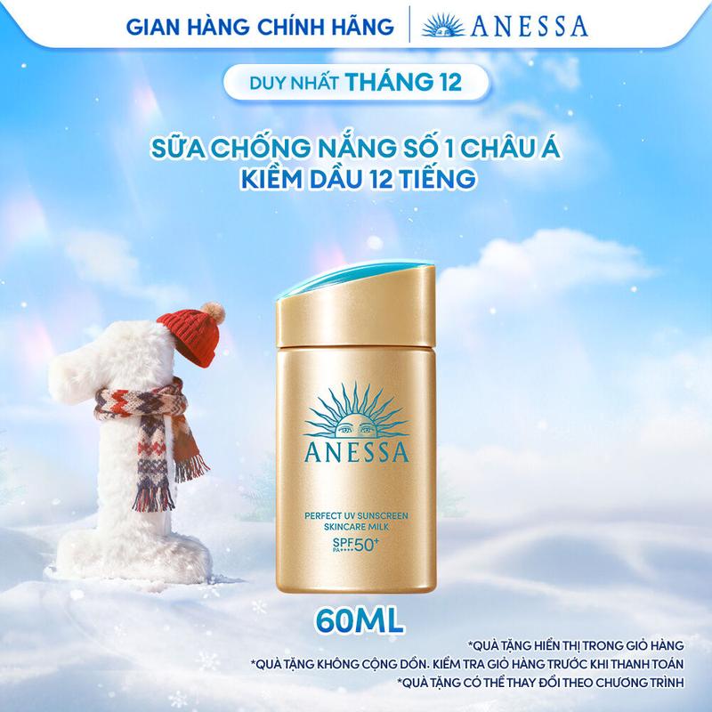FS BAU Kem chống nắng dạng sữa dưỡng da bảo vệ hoàn hảo Anessa Perfect UV Skincare Milk SPF 50+ PA++++ 60ml