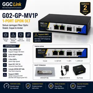 OLT GPON 1 PON MINI GGCLINK G02GP-MV1P Uplink 10G
