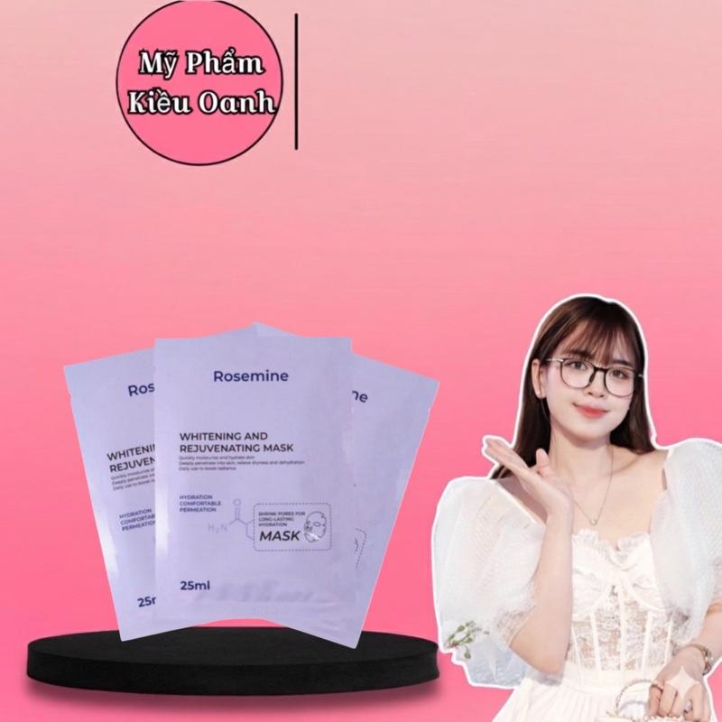   20 miếng  Mặt Nạ Rosemine Whitenning and Rejuvenating mask 