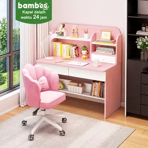 ((READY STOCK)) Meja Belajar Anak Meja Kursi Belajar Anak  Meja Tulis Minimalis Meja Sekolah Set Merah Jambu/Biru