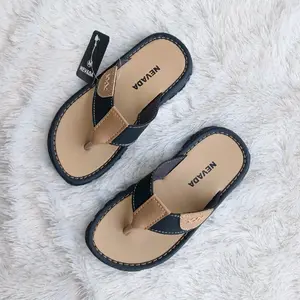 Sandal Anak Cowok Terbaru Kulit Imitasi Rubber Anti Slip Keren - Size 26-35