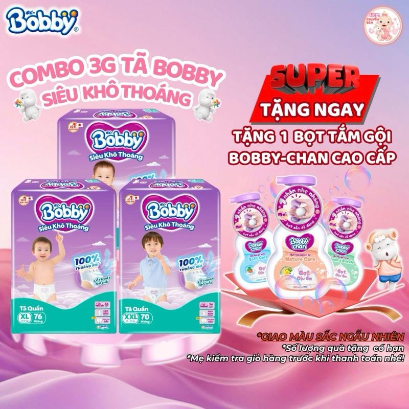 COMBO 3 TÃ QUẦN BOBBY ULTRA SIÊU KHÔ THOÁNG SIZE M96 L88 XL76 XXL70 MIẾNG