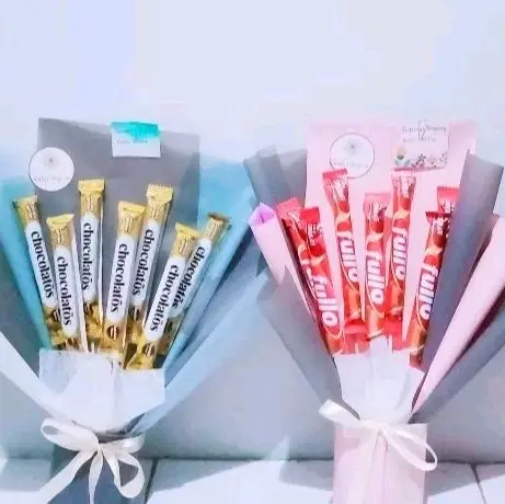 Buket Snack Warna Random Murah Wisuda Anak Hadiah Kertas - Ukuran 15-20 cm - Food, Cookies 2
