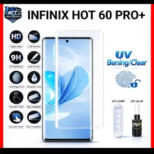 Tempered Glass UV Bening Clear Full Cover Infinix Hot 60 Pro+ Anti Gores Full Cpver 9H Original Best Seller Termurah