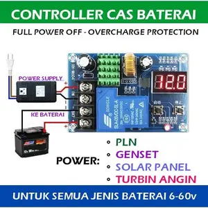 Module Kontroller Cas Baterai XH-M604 Charger 6-60v Solar Charge Controller Modul pengendali Pengisian Aki pengecasan Charger Pelindung Papan Otomatis Cut Off Battery Control Solar Charge