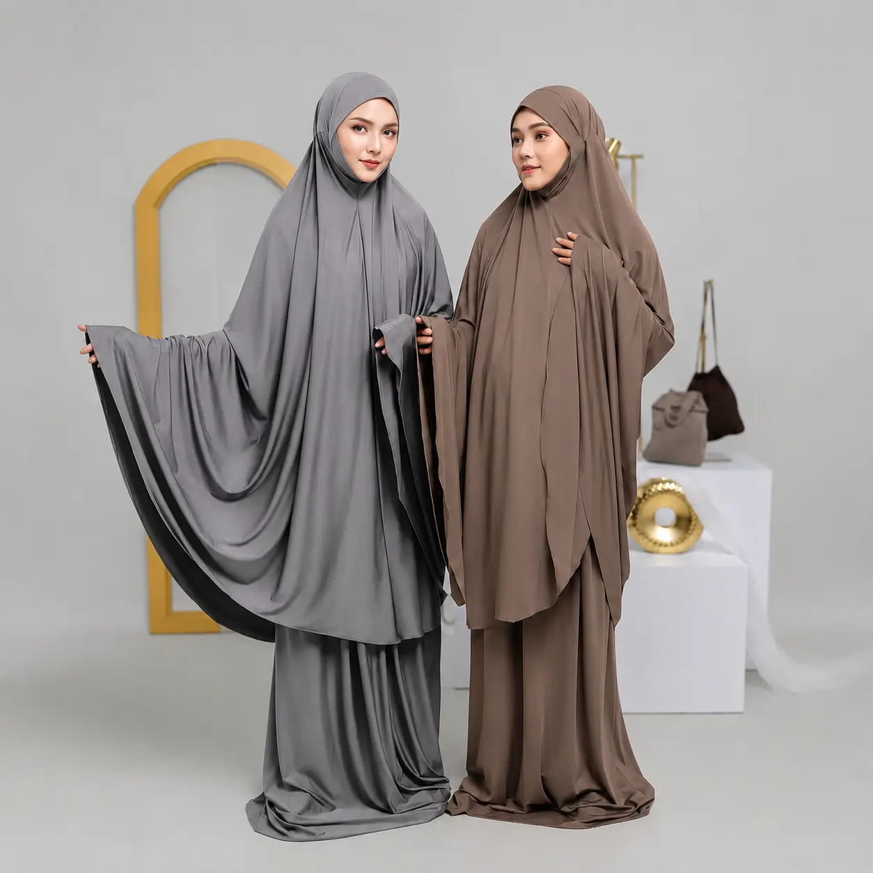 ( SPESIAL LIVE MAREZ ) Mukena jersey dewasa model penutup dagu malaysia series