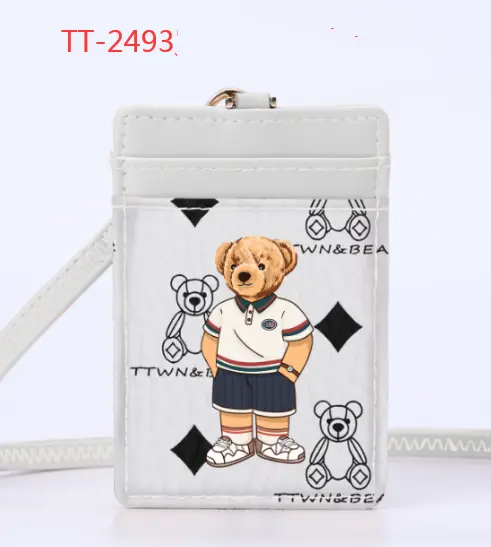 TTWN BEAR ORIGINAL TT2493 ID CARD HOULDER - ID CARD WHITE - TTWNBEAR