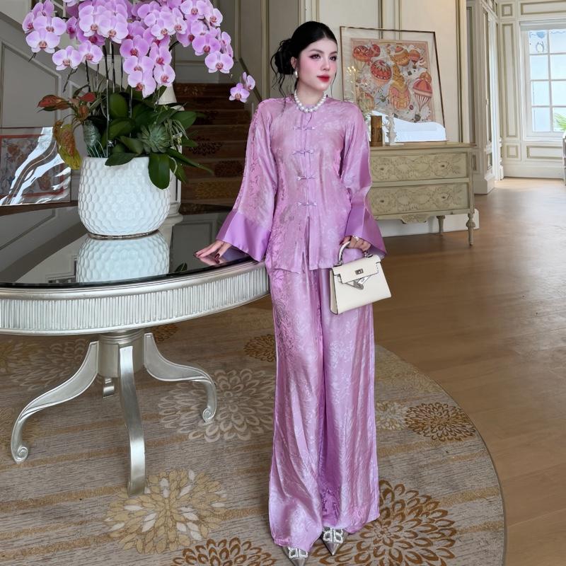 Bộ Pháp Phục Áo Kèm Quần Tơ Nha Xá Ánh Kim