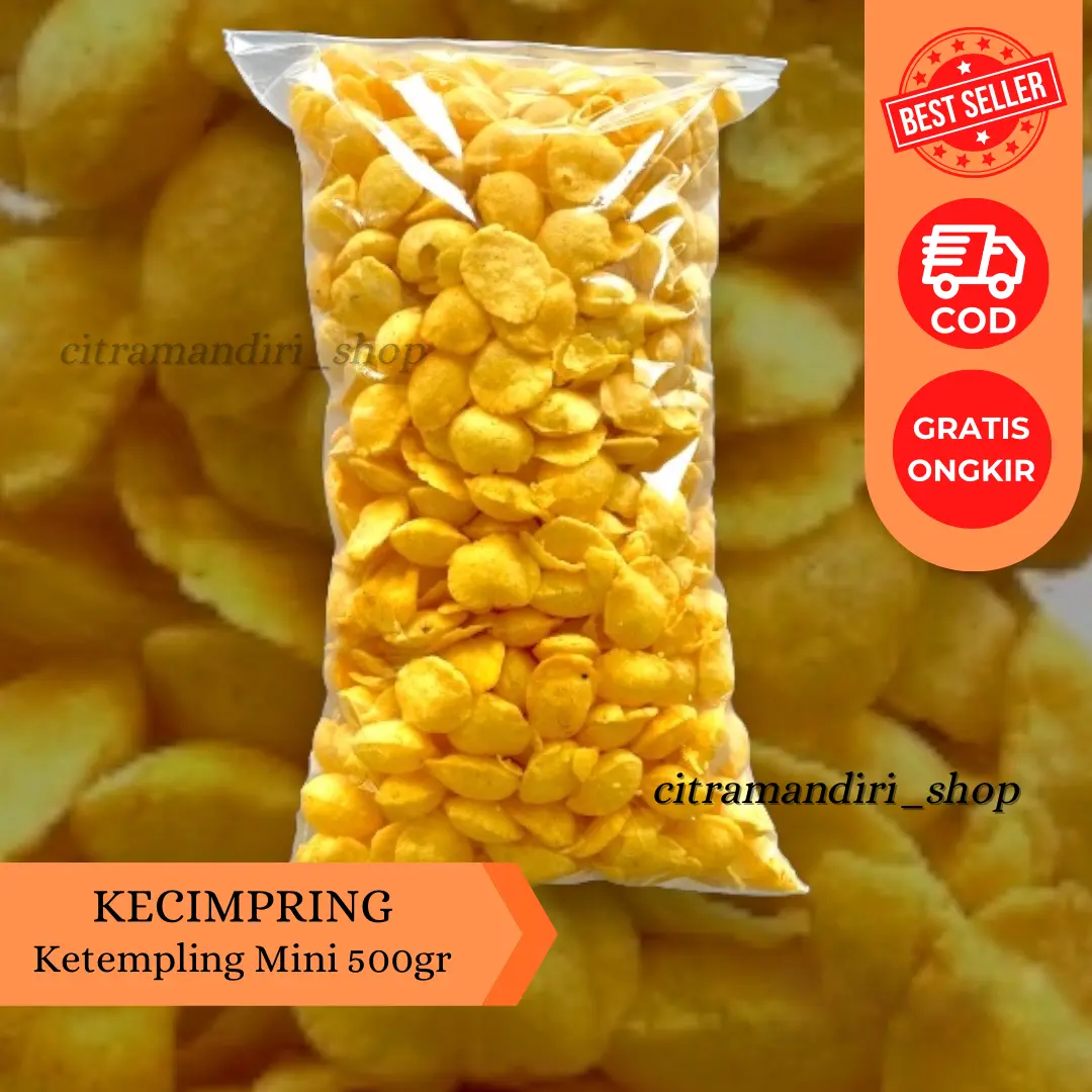 Kecimpring Singkong Mini Gemblong Ketempling 500 Gr Makanan Snack Cemilan Food Asin