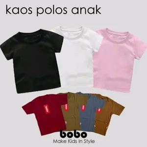 BAJU KAOS POLOS ANAK COMBED 30s 1 - 7 TAHUN