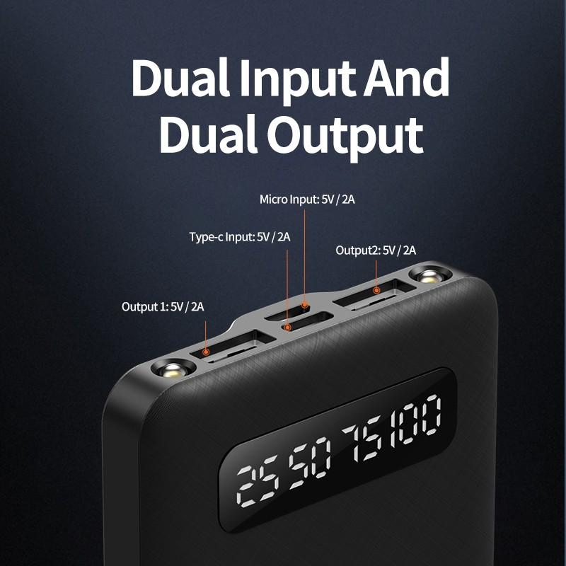 YLV PT69 Powerbank 10.000mAh LCD + Fast Charge Real Capacity power bank 1