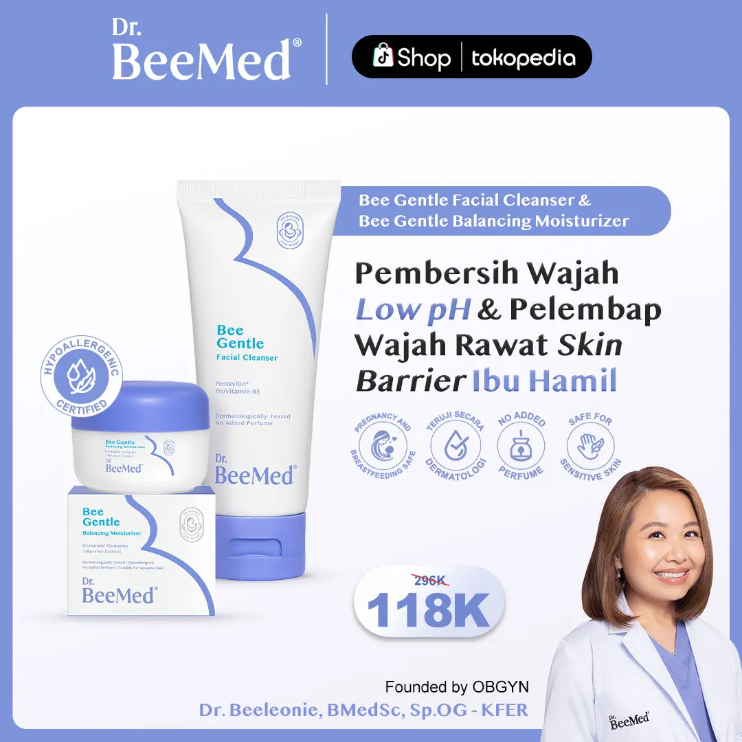 Dr.BeeMed 2pcs Set Facial Cleanser + Moisturizer Pembersih & Pelembap Kulit Wajah Ibu Hamil & Menyusui [BPOM]