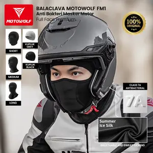 Balaclava Motowolf FM1 Anti Bakteri Masker Motor Full Face Premium