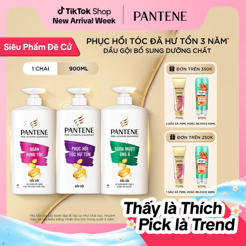 Dầu Gội PANTENE Pro-V Cải Thiện Rụng Tóc/ Hỗ Trợ Phục Hồi Hư Tổn/ Suôn Mượt Óng…