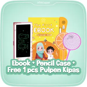 (PRODUK ASLI INFINILAPAN) BRAND LOKAL Paket Bundle Ebook+Kotak Imajinasi | Kotak Pensil dan Papan Coret Kreatif Anak+Stiker | Ebook mainan buku pintar edukasi elektronik buku pintar belajar membaca Quran | Toy mainan edukasi anak gambar bersuara ipet