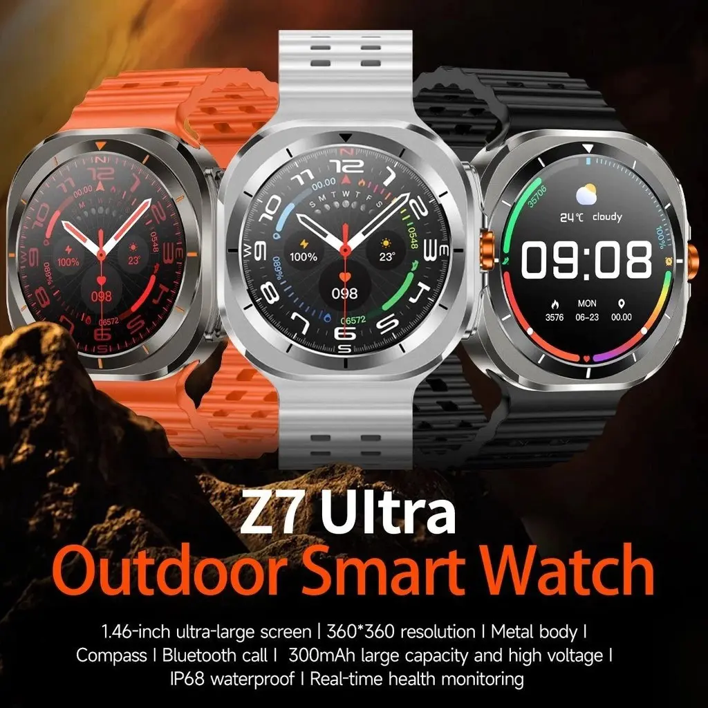 Smartwatch Z7 Ultra Outdoor Adventures Waterproof Ultra large screen Metal body Compass IP68