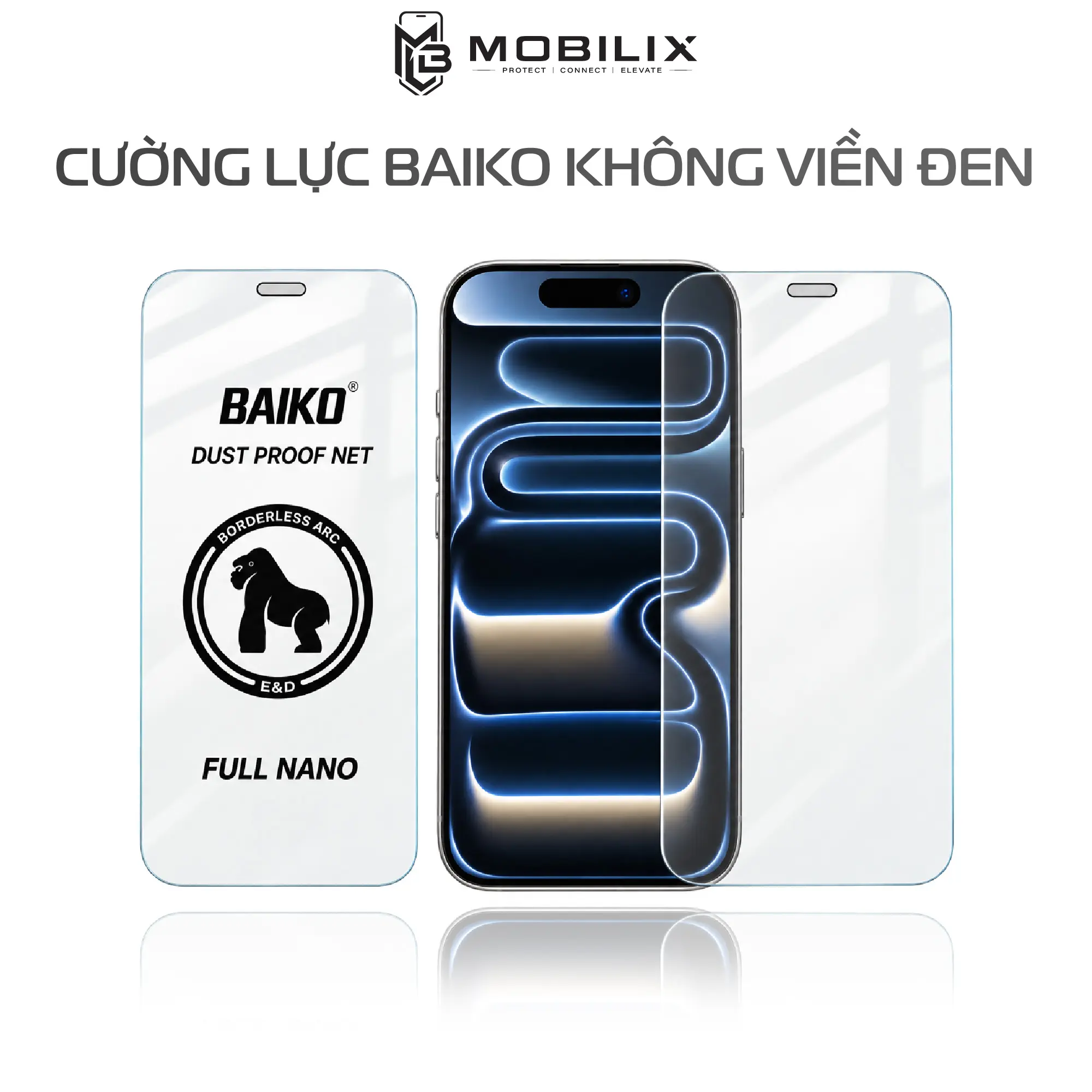 Kính Cường Lực iPhone Không Viền Đen - Siêu Trong Suốt - Độ Full Màn 97%  - Độ Cứng 9H, Dành Cho iPhone 16 Promax 15 Promax 14 Promax 13 Promax 11 Promax X Xs max Xr 12 Promax Pro Plus