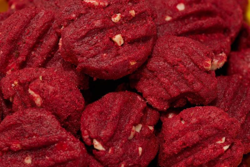Product Introduction of Choco Albab Trio Cookies | Flavoured Snack | Red Velvet, Dark Chocolate & Famous Mocha | Butter Cookies With Almond Nibs | SG Ready Stock | Great for dips | Crushed Ice Blended Toppings | Kuih Raya cookie 1