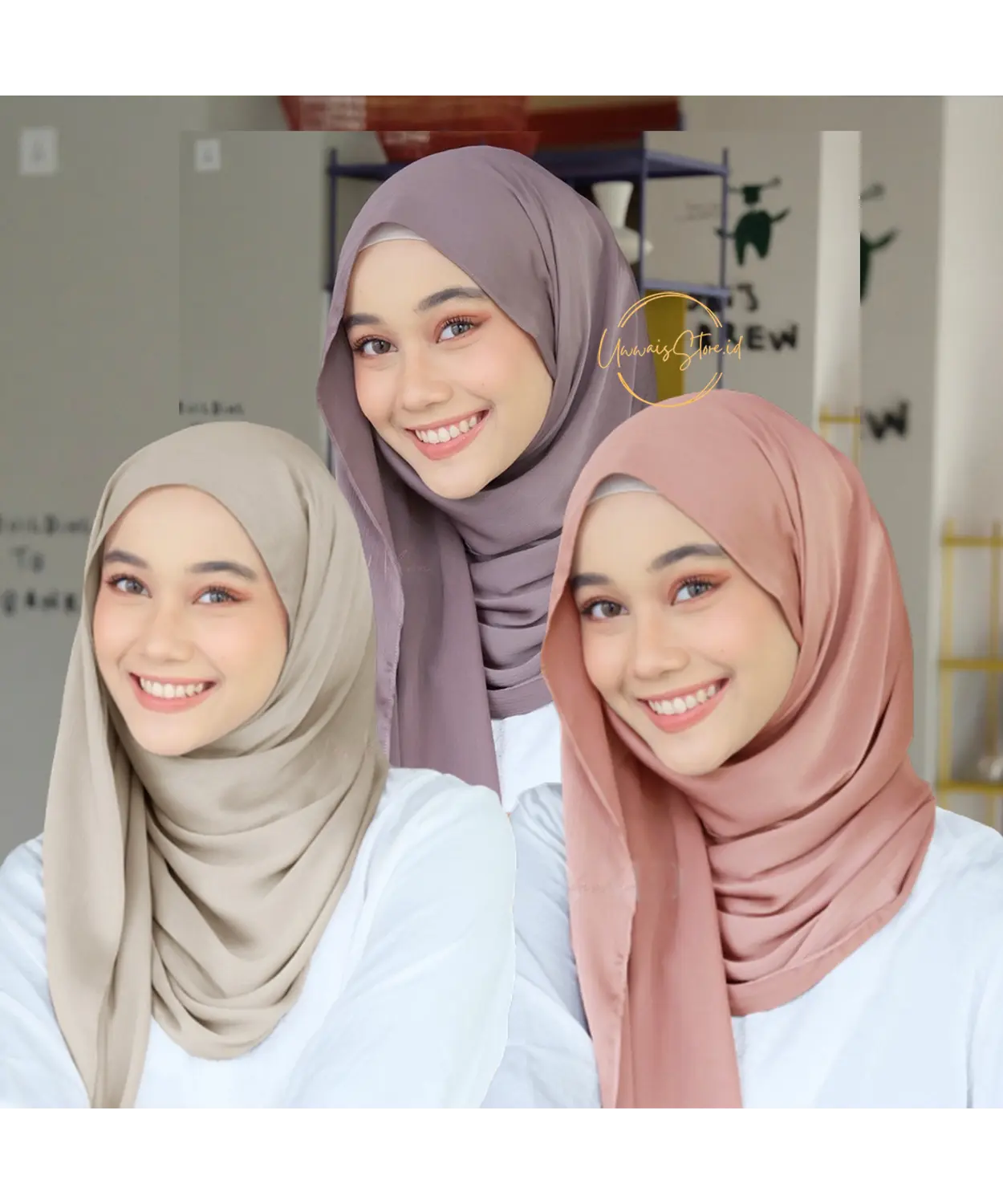 Hijab Pashmina Segi Empat Cradenza Silk UWWAISTORE Premium