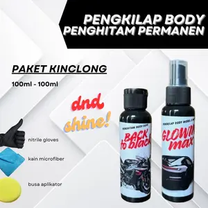 Paket Kinclong DND SHINE Pengkilap Body Mobil Motor Penghitam Permanen 100ml  Kendaraan Paint